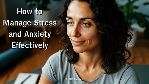 How to Manage Stress and Anxiety Effectively | Path to You