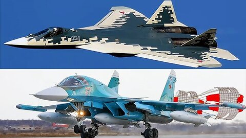 Russian Aerospace Forces display newly-received batch of Su-57 Fighters and Su-34 Frontline Bombers