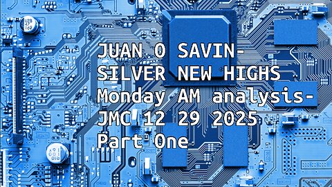 JUAN O SAVIN- SILVER New HIGHS Monday AM Analysis- JMC 12 29 2025