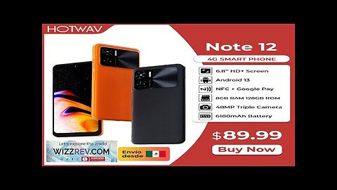 HOTWAV Note 12 Smartphone 6.8'' HD+ Android 13 8GB+128GB Octa-Core Mobile Phone Review