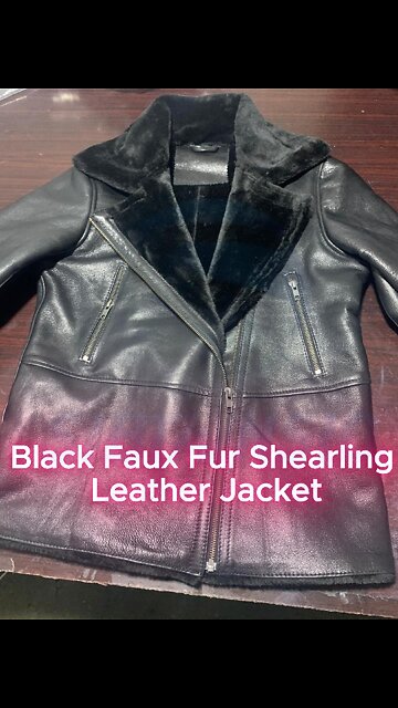 ✨ Elevate Your Winter Look with Our Black Shearling Leather Jacket