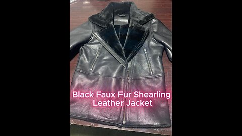 ✨ Elevate Your Winter Look with Our Black Shearling Leather Jacket