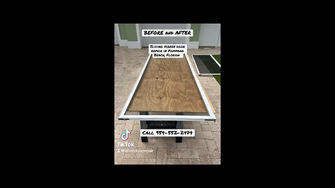 Sliding screen door rescreening and roller replacement in Pompano Beach, Fl.