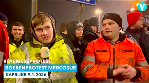 🚜 Boerenactie Kaprijke E34 9.01.26 omstreeks 22u #farmersprotest #belgium #kaprijke #mercosur