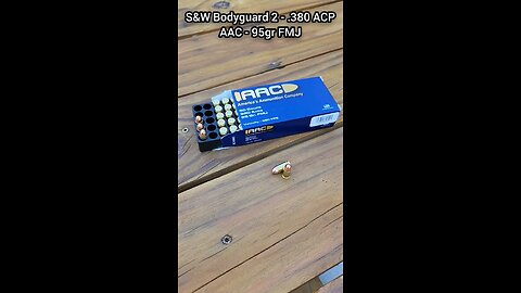 [Chrono] (.380 ACP) S&W Bodyguard 2 - AAC 95gr FMJ