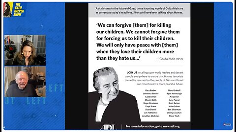 Jewish Actor Wallace Shawn translates what Golda Meir said and what the ADL posted in the open