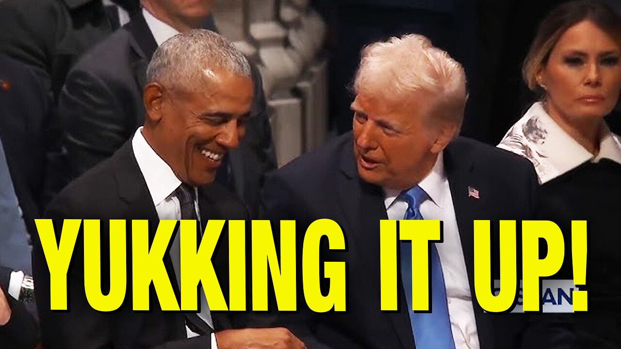 What Were Trump & Obama LAUGHING About At Carter Funeral?