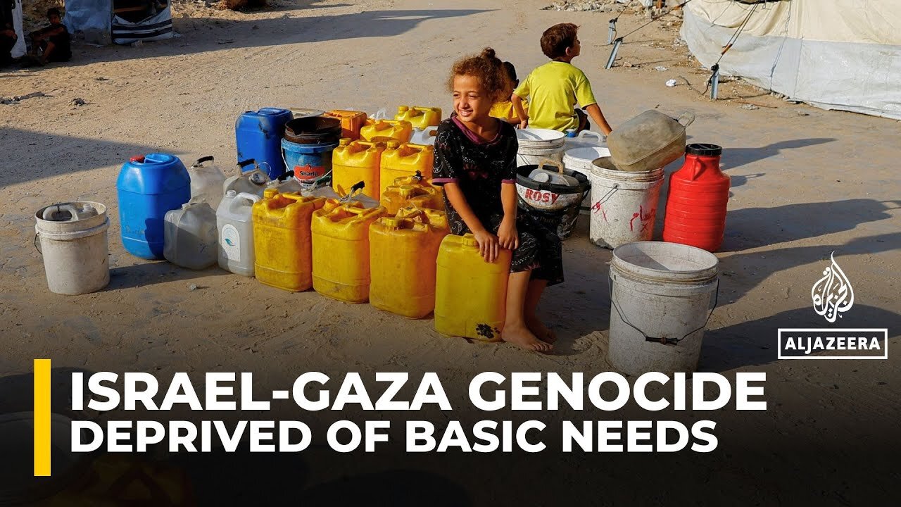 Displaced Palestinians in Gaza face severe water shortage amid ongoing bombardment