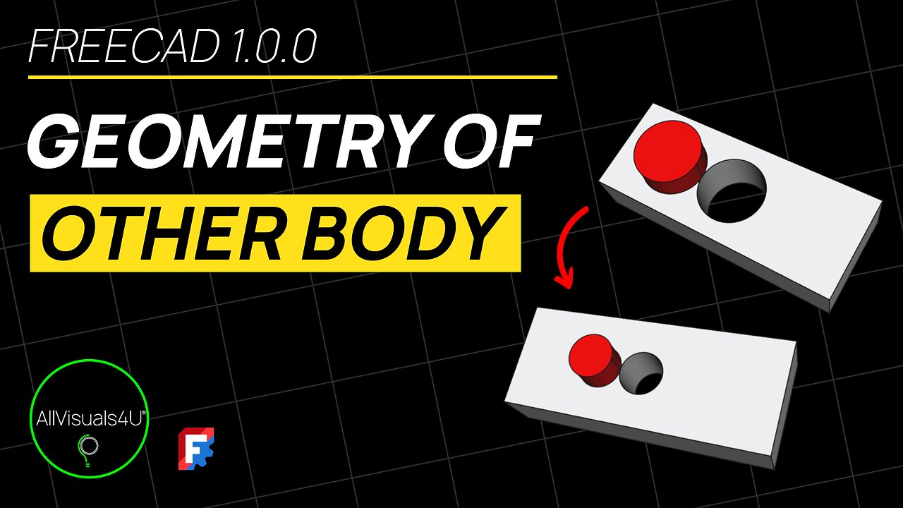 ⏱ TIMELAPSE 💥 External Geometry From Another Body - FreeCAD ShapeBinder - FreeCAD External Geometry