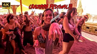 Amazing festival girls dancing. Beauty girls festival
