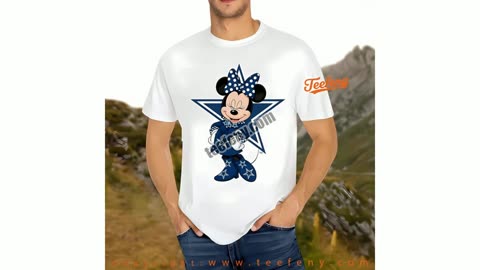 Dallas Cowboys Minnie Mouse Star Fashion Shirt Teen