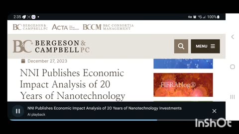 NNI Publishes Economic Impact Analysis of 20 Years of Nanotechnology Investments From Research to Commercialization: Need for NNI Focus