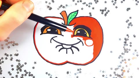 How to Draw a Cheeky Apple 🍎 | Easy Kawaii Drawing