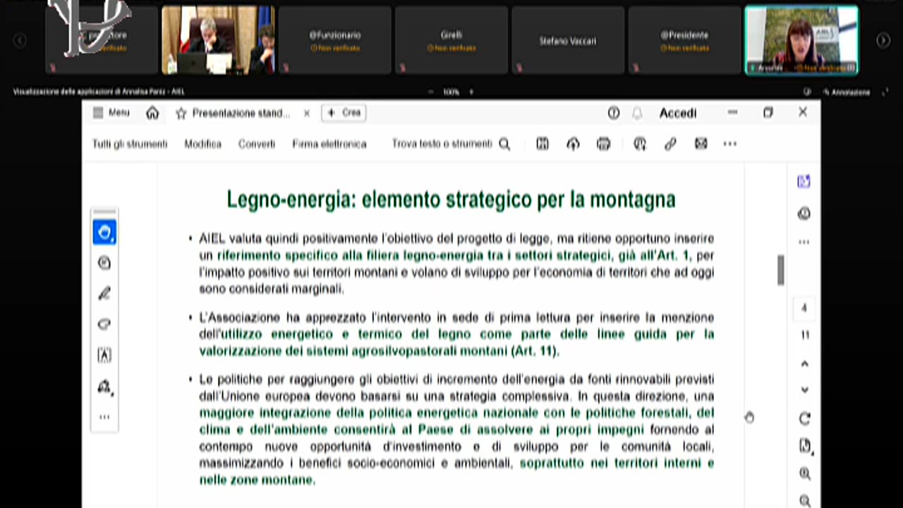 Roma - Promozione zone montane - Audizioni informali di associazioni (30.01.25)