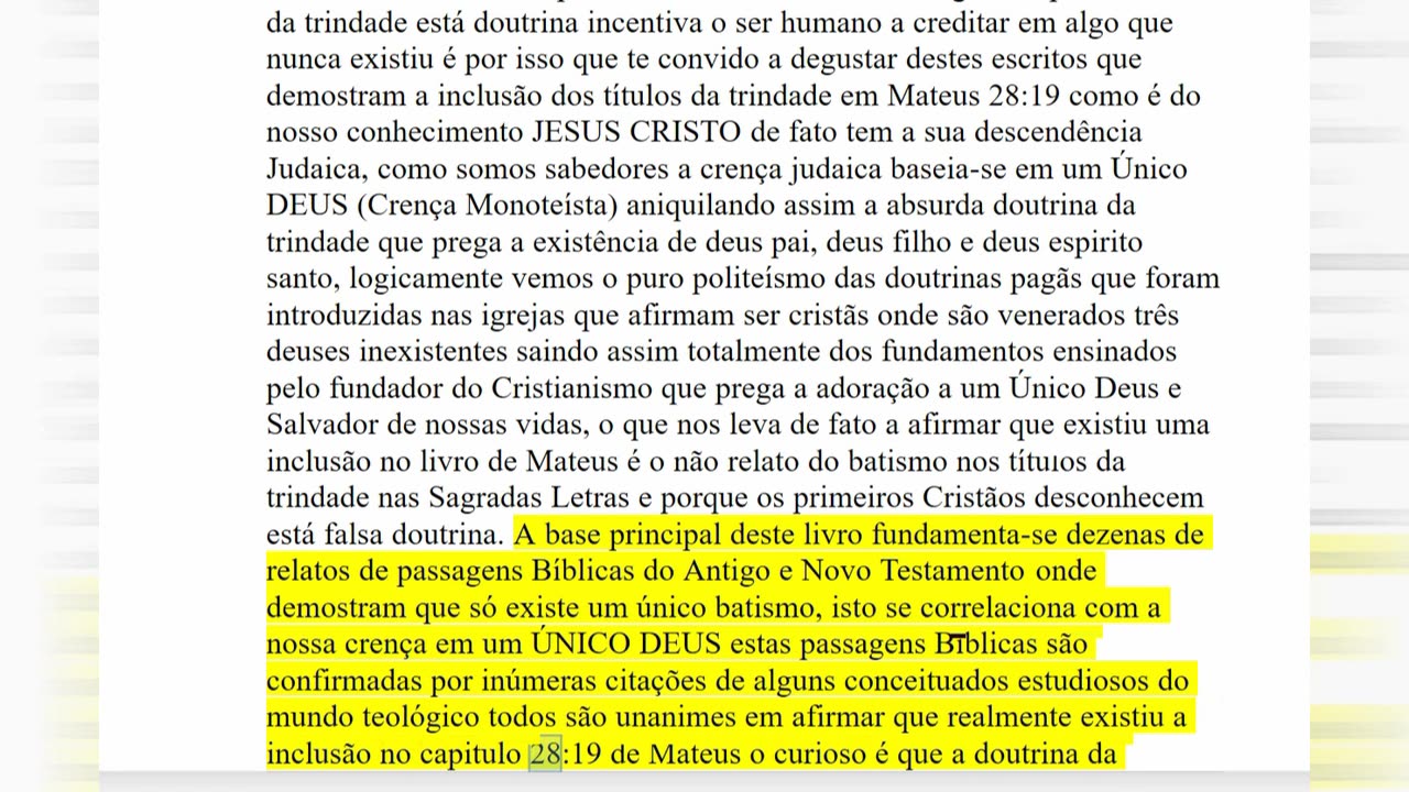 126.2.A Maior Farsa do Trinitarismo parte 1