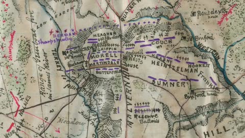 #Museum educator John Maass explains artwork of the Battle of Malvern Hill in descriptive detail.
