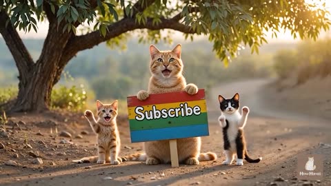 Mama Cat Trims Fur on the Farm and Makes Tiger Hat For Kittens At Home🐾🎩🐯_5