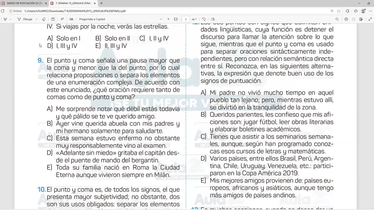 AULA 20 REGULAR 2026 - 1 | Semana 15 | Lenguaje