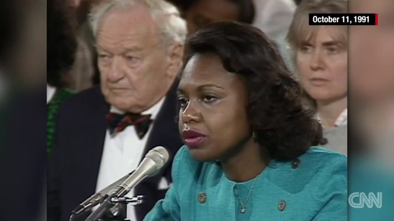 Anita Hill accuses then Supreme Court nominee Clarence Thomas of sexual harassment