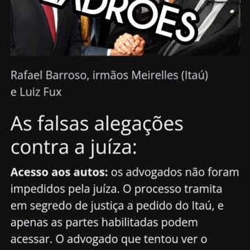 Escândalo envolvendo Fux, família Barroso e banco Itaú no maior calote judicial da história