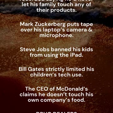 Ever wonder why the people making these products don’t use them?