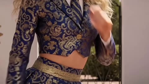 Chic gold baroque suit set 2025 #fashion #styleinspo #luxurylook #outfitideas #trendyfit