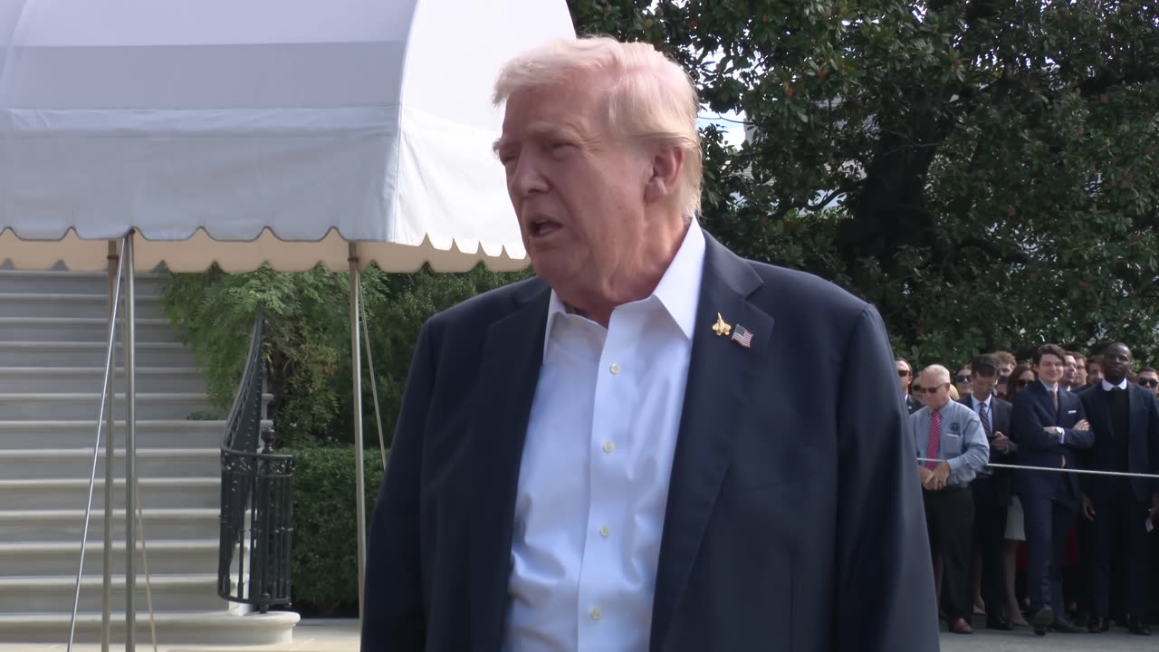President Trump's Press Gaggle Before Departing For the Ryder Cup, September 26, 2025