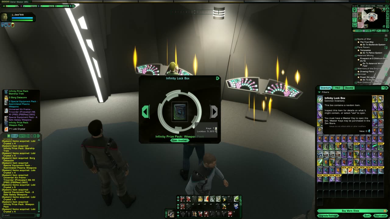 Opening 20 Lock Boxes in Star Trek Online