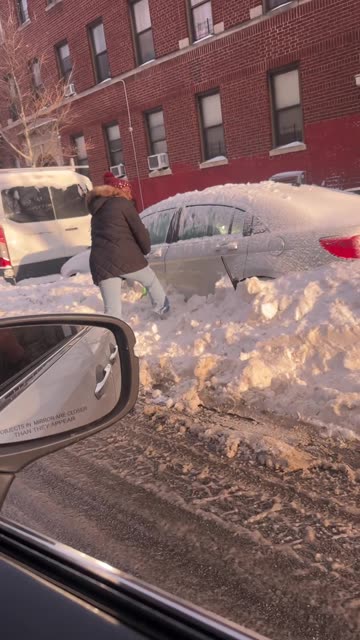 Woman Doesn't Need A Husband During NYC Snowstorm
