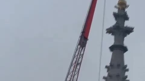 Someone in Vienna have placed Palestine flags on the Votive Church.
