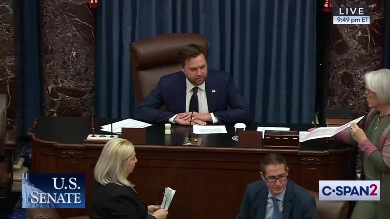 Vice President JD Vance voting YES to confirm Pete Hegseth