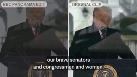BBC Edited Fake News vs Original Words of Donald Trump on January 6