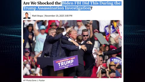 Biden FBI Slow Walked The Trump Assassination Investigation