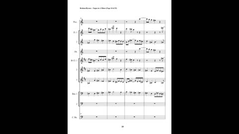 Johannes Brahms – Fugue No. 1, in A Minor (Woodwind Choir)