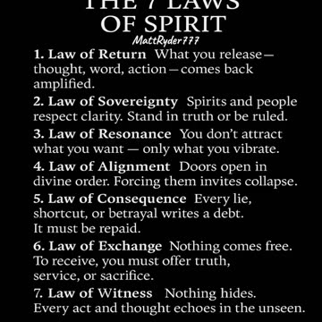 Spiritual rules to follow