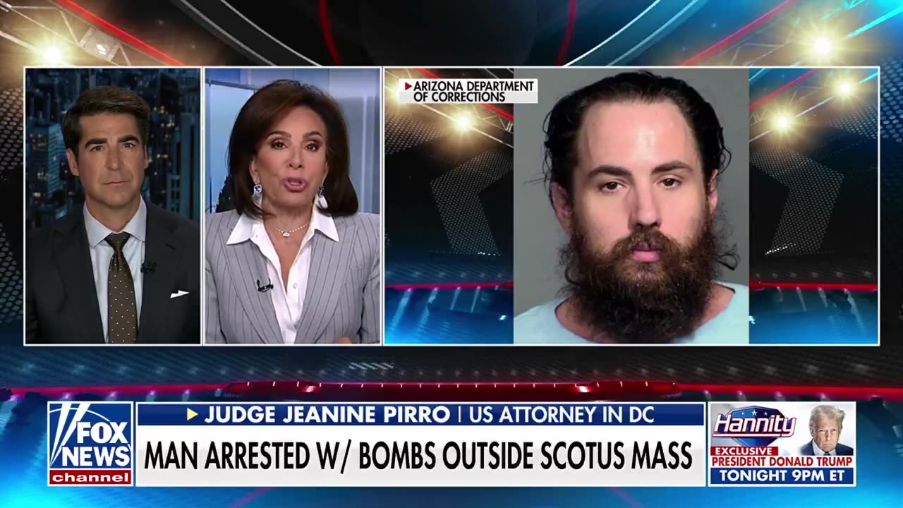 U.S. Attorney Judge Jeanine Pirro says a “MAN” had 200 “EXPLOSIVE DEVICES READY TO DETONATE”