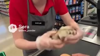 Buying 3 eggs...she freaks out