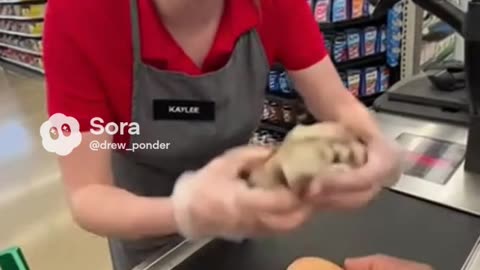 Buying 3 eggs...she freaks out