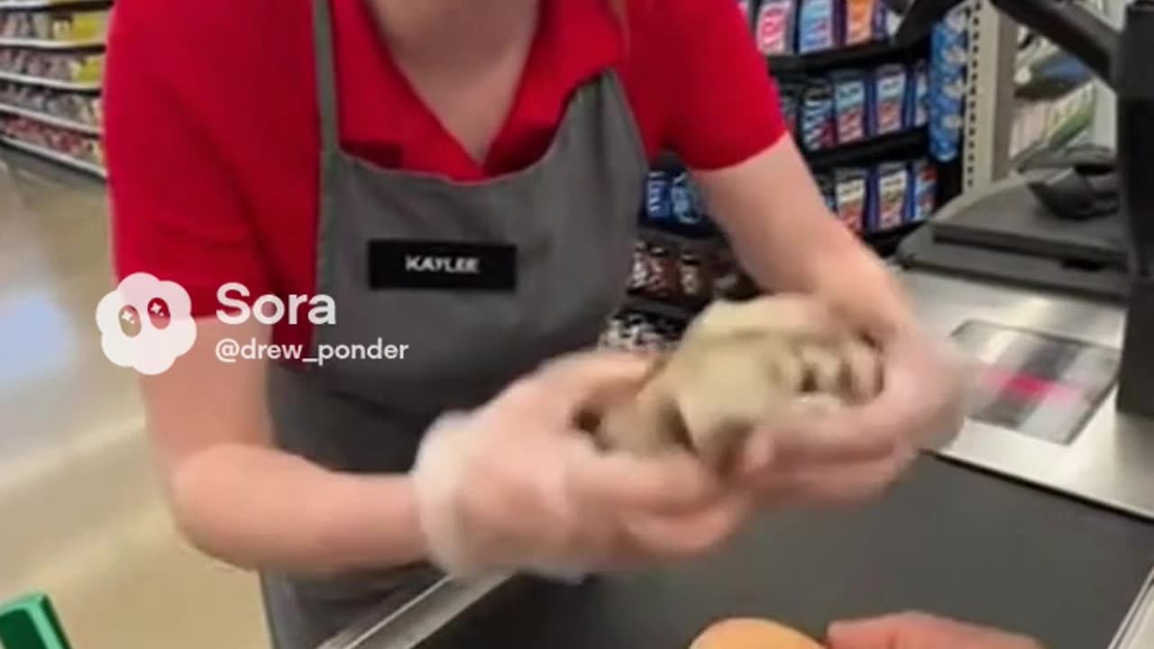 Buying 3 eggs...she freaks out