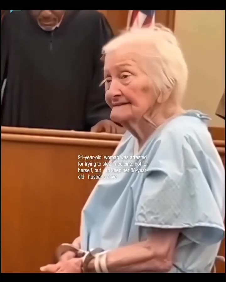 A 91-year-old US woman in a hospital gown arrested for trying to steal the medicine