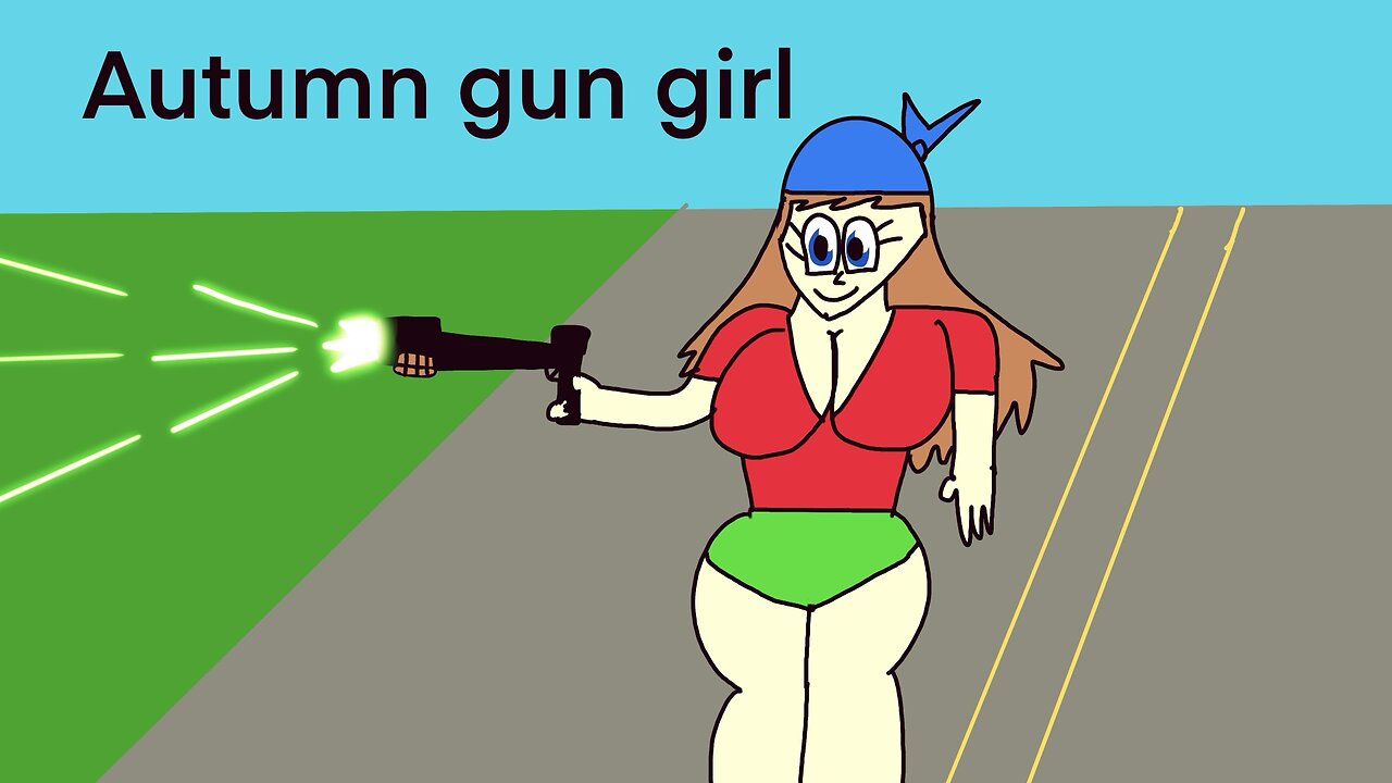 Autumn gun girl