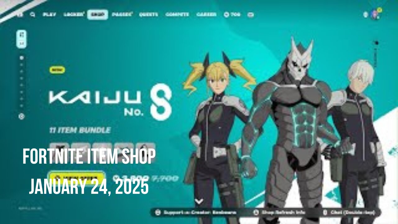 Fortnite Item Shop|January 24, 2025(*New* Kaiju No. 8 Bundle)