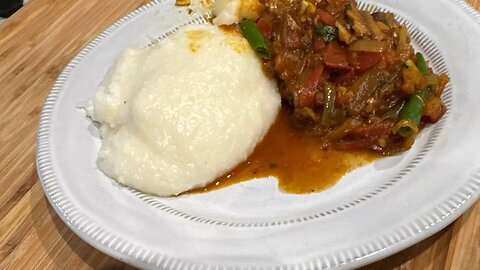 Kali/sangiti/pap/ugali/sadza and sardine chutney