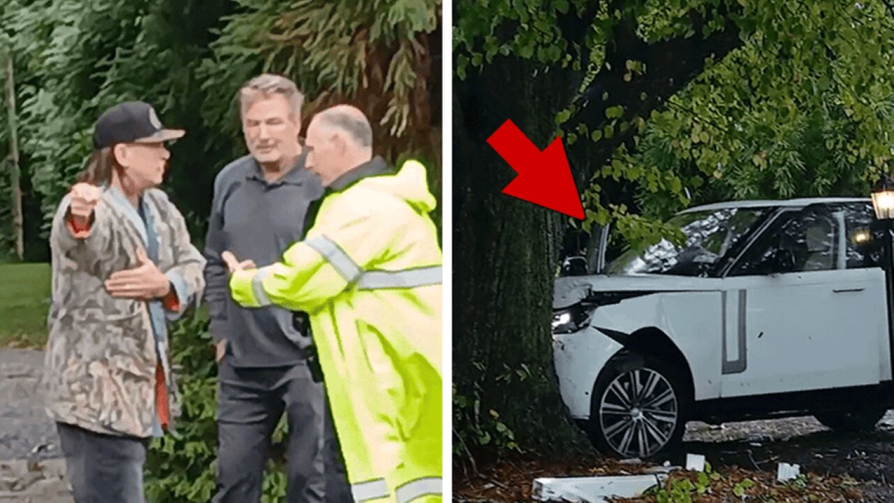 Alec And Stephen Baldwin Crashed Wife Hilaria's Range Rover Head-First Into A Tree In The Hamptons
