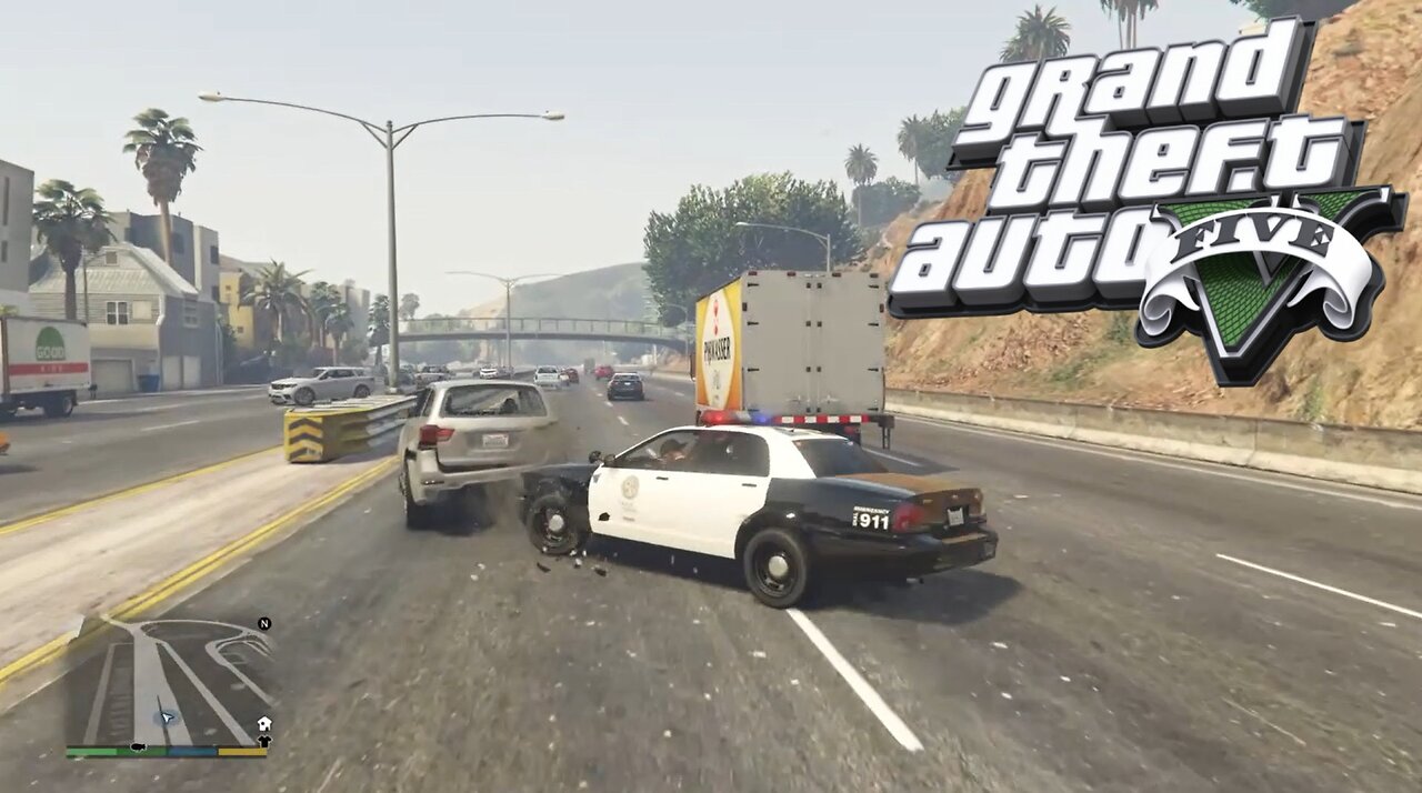 GTA 5 Police Pursuit Driving Police car Ultimate Simulator crazy chase #105