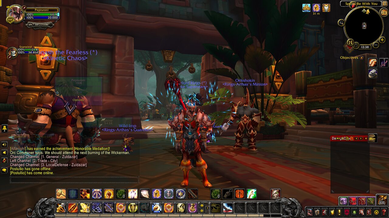 Warcraft | Troll priest and Troll warrior chilling and leveling. |