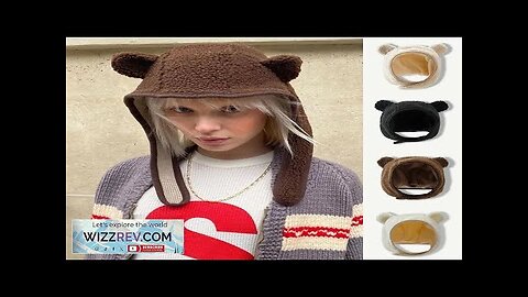 Brown Bear Ear Hat Scarf Beanies Men Women Winter Safety Helmet Rockwool Review