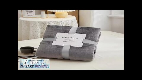 70x100cm Grey Flannel Fleece Blanket Adult Children Soft Warm Throw Bed Covers Review