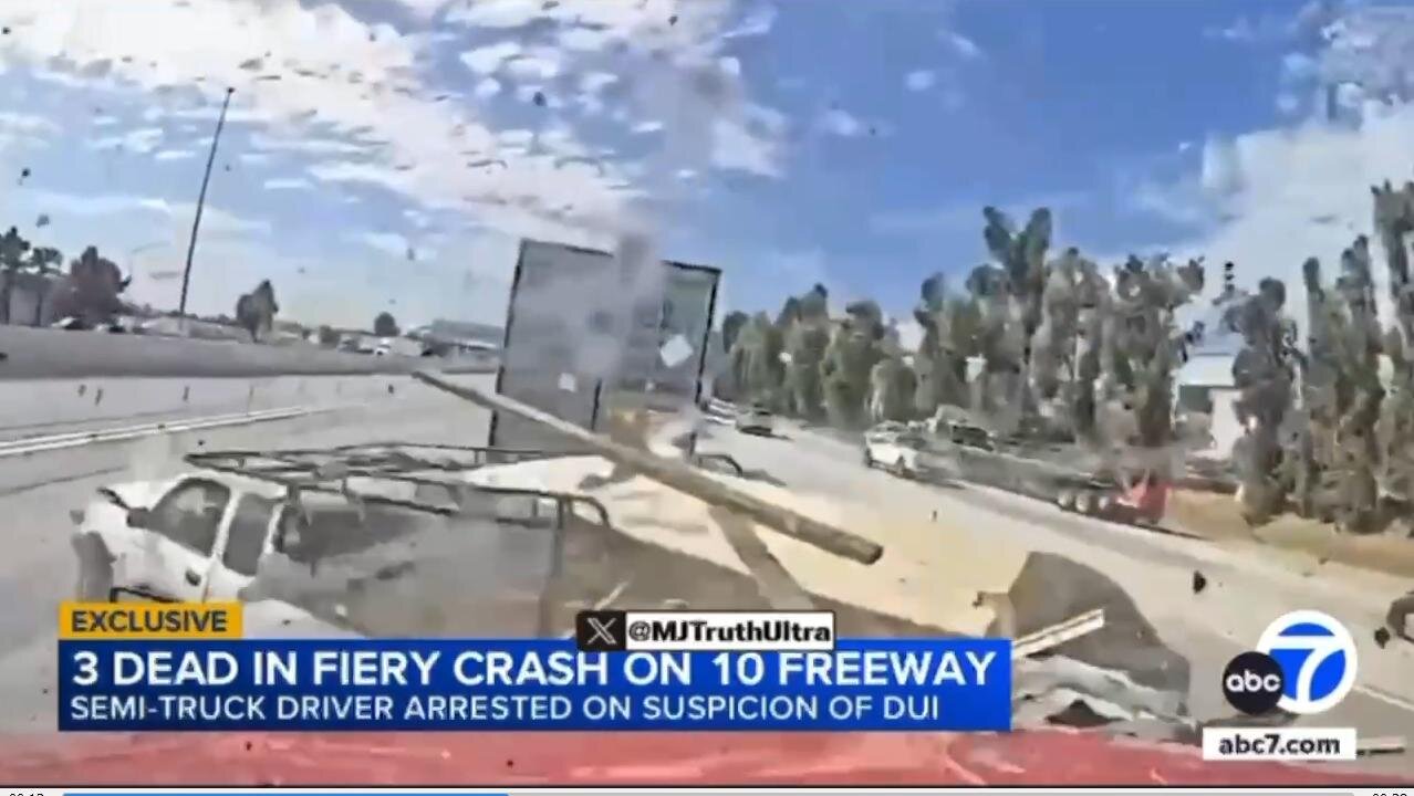 Horrific! 21-yr-old driving Freightliner tractor-trailer, caused deadly chain-reaction crash