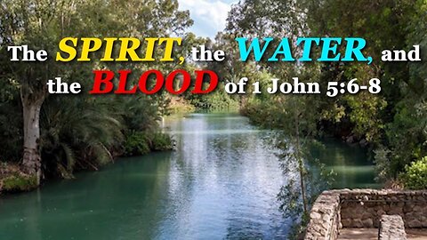 The SPIRIT, the WATER and the BLOOD of 1 John 5:6-8